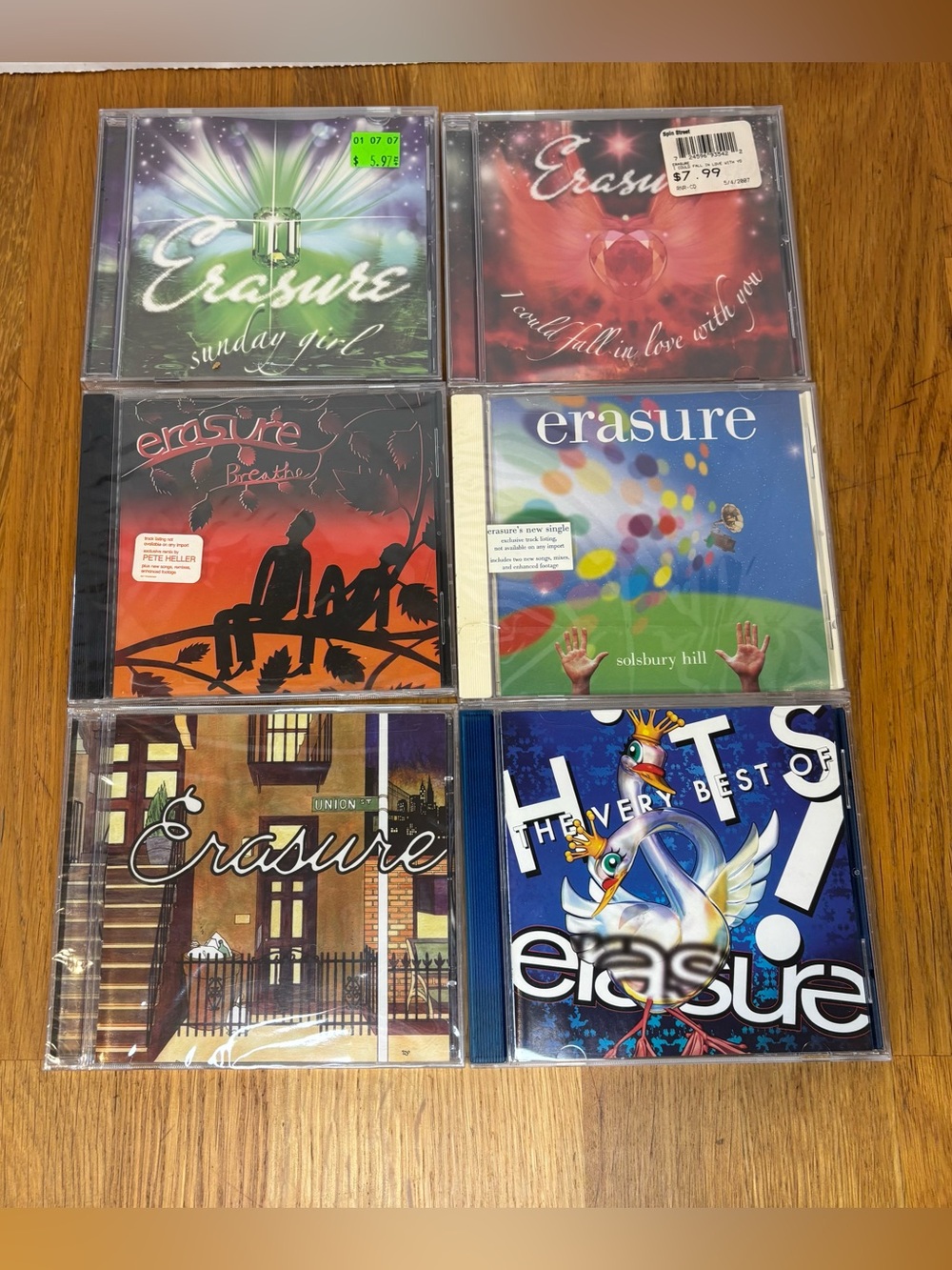 Erasure 6xCD Lot 5 NEW SEALED Breathe, Sunday Girl, Union Street, Solsbury Hill